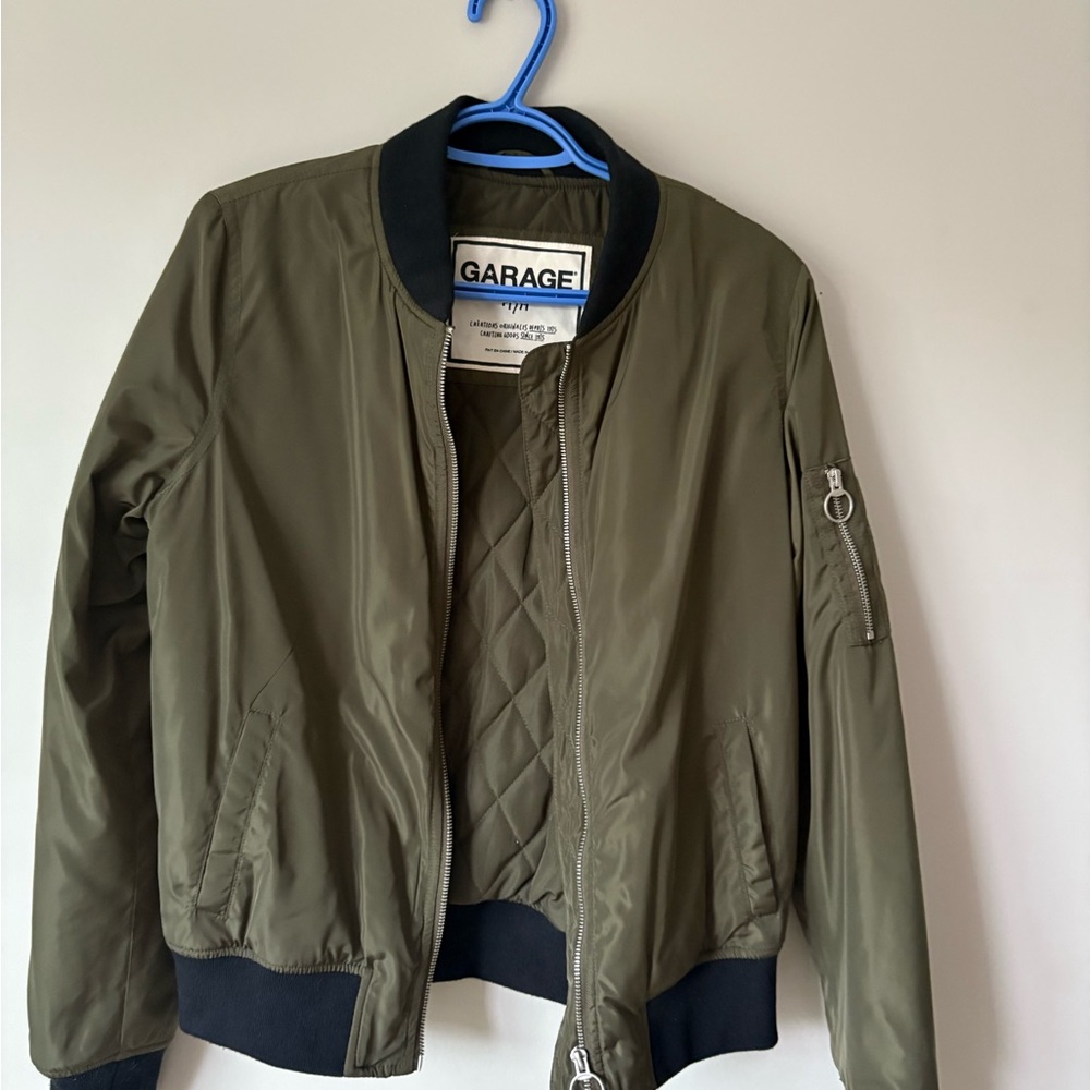 Garage Olive Green Bomber Jacket